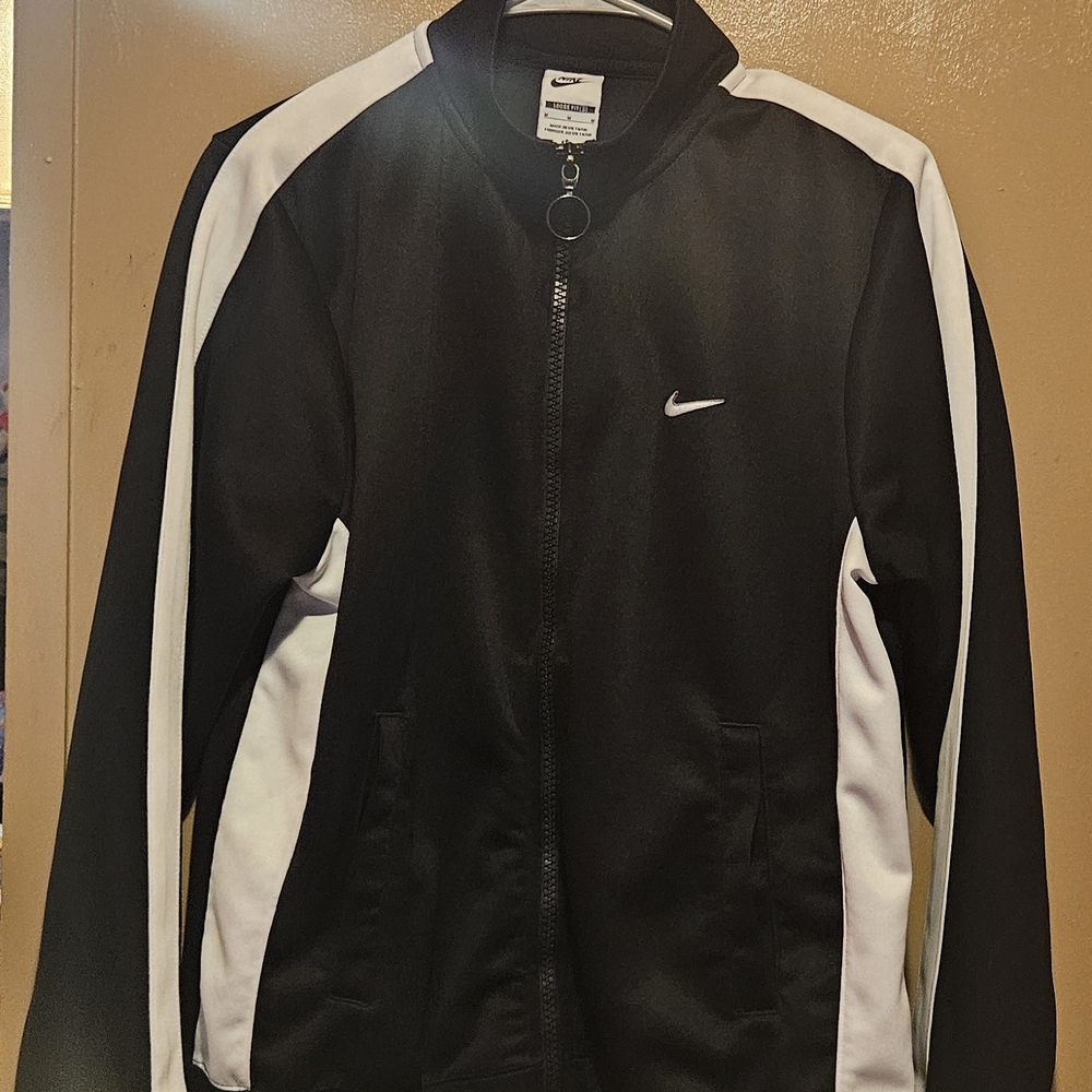 Nike Women's Black and White Varsity Jacket